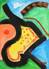 T. C. Murphy, Abstract I, oil on paper