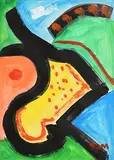 T. C. Murphy, Abstract I, oil on paper
