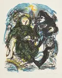 Frederic Pierre, Au Clair de la Live....Papier Maché, 1990, limited edition lithograph - numbered 2 from an edition of 67