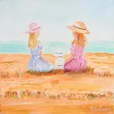 Helen Cremin, Day at the Beach, 2014, oil on canvas
