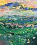 M. Furlong, Landscape, oil on canvas board