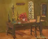 Liam Treacy, The Study, oil on canvas