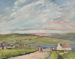 Eva Henrietta Hamilton, After the Rain, Connemara, oil on board