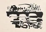 Swans, Chapelizod by Louis le Brocquy, 1986, limited edition lithograph - numbered 10 from an edition of 35, sold Jan 2020