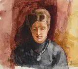 Reading a Letter by John Butler Yeats, watercolour, sold Jan 2020