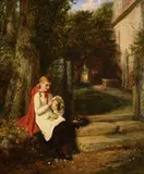 George Bernard O'Neill, The Garland of Daisies, oil on canvas
