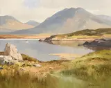 Morning, Lough Ballinhad, Connemara by Maurice Canning Wilks, oil on canvas, sold Jan 2020
