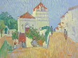 Spanish Village by Desmond Carrick, oil on canvas board, sold Jan 2020