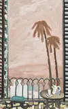 View from the Balcony by Markey Robinson, gouache, sold Jan 2020