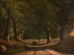 William Howis, Through the Woods, 1873, oil on canvas