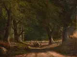 William Howis, Through the Woods, 1873, oil on canvas