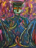 Declan O'Connor, Sile na Gigs, oil on canvas