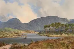 David Anthony Overend, Ballynahinch Lough, Near Recess, Connemara, oil on canvas