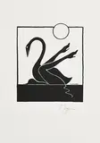 Tomi Ungerer, Leda und der Schwan, lithograph