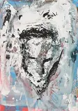 Head by John Kingerlee, mixed media on paper, sold Jan 2020