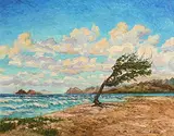 Collette Mills, Atlantic Coastline, oil on canvas