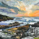 Dorothee Roberts French, Port Vasgo, Sutherland, Scotland, oil on board