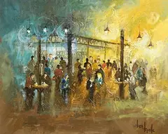 Ben Maile, Happy Hour, oil on canvas