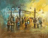 Ben Maile, Happy Hour, oil on canvas