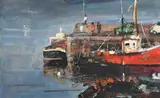 Michael Hanrahan, Roundstone Harbour, Connemara, 2017, oil on board