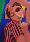Paul Kerr, Girl with Striped T-Shirt, 2005, acrylic on canvas