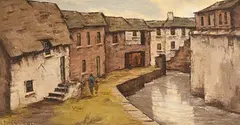 The Poddle at Blackpits, Clanbrasil Street by Tom Cullen, 1980, oil on canvas, sold Jan 2020