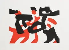 Untitled by Carla Accardi, limited edition lithograph on graphia paper - numbered 25 from an edition of 80, sold Jan 2020
