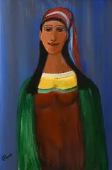 Jimmy Bingham, Island Girl, oil on board