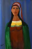 Jimmy Bingham, Island Girl, oil on board