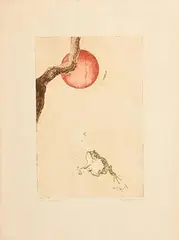 Toad and Caterpillar by Patrick Hickey, 1979, limited edition etching - numbered 6 from an edition of 30, sold Jan 2020