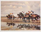Peter Curling, Laytown Races, limited edition print - numbered 308 from an edition of 350