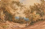 James Price, Autumn Stroll, watercolour