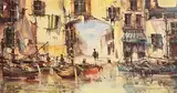 Waterside by Jorge Aquilar-Agon Frsa, Aapb, Aea, Spanish, oil on canvas, offered Jan 2020