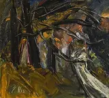 Peter Collis, Powerscourt Wood, oil on board