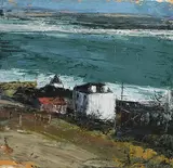 Stella Maris by Donald Teskey, oil on paper, sold Nov 2019