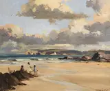 Whitepark Bay, Co. Antrim by Maurice Canning Wilks, oil on canvas, sold Nov 2019