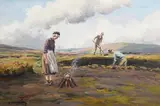 Time For the Tea by Charles McAuley, oil on canvas, offered Nov 2019