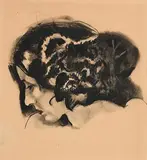 Beatrice Darlymple by Seán Keating, mixed media on paper, offered Nov 2019
