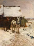 Claude Hayes, Shire Horse, oil on canvas