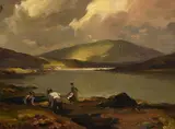 Cutting the Turf by Charles McAuley, oil on board, offered Nov 2019