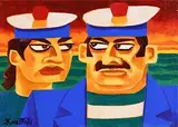 Sailing Partners by Graham Knuttel, oil on canvas, sold Nov 2019