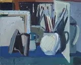 Paint Brushes and Iron by Brian Ballard, 1997, oil on canvas, offered Nov 2019