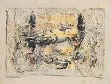 Landscape Composition (2015/16) by John Kingerlee, oil on board, sold Nov 2019