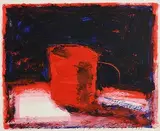 Neil Shawcross, Still Life with Coffee Mug, 1999, acrylic on paper