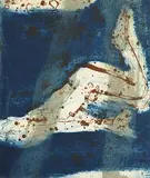 Immersion (Diving Series) by Hughie O'Donoghue, mixed media on paper, sold Nov 2019