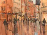 Laura Cronin, Grafton Street, Dublin, oil on canvas
