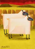 Ewe Two by Graham Knuttel, oil on canvas, sold Nov 2019