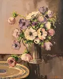 George Gillespie, Anemones, oil on canvas