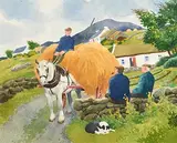 James MacIntyre, Harvest Time, watercolour