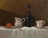 Padraig Lynch Irish, Still Life on Table, oil on canvas